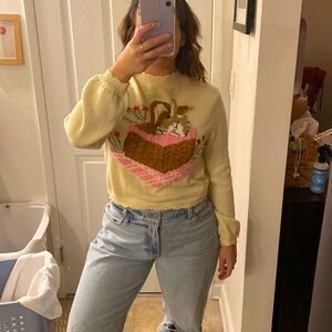 Boutique bunny knit sweater